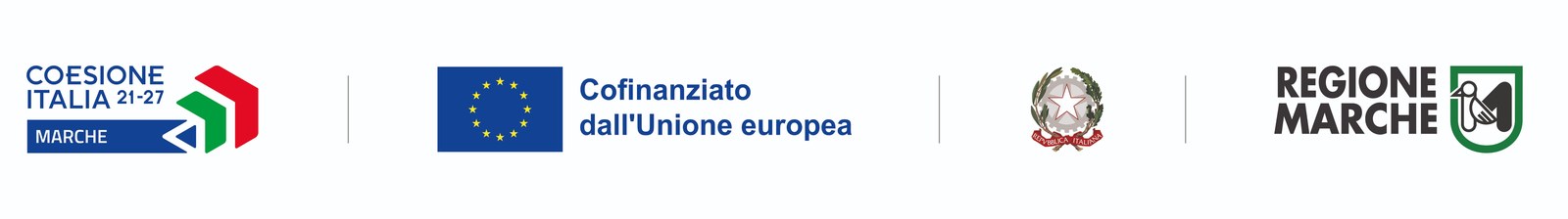 Cofinanziato dall'Unione Europea · Coesione Italia 21-27 Marche · Repubblica Italiana · Regione Marche